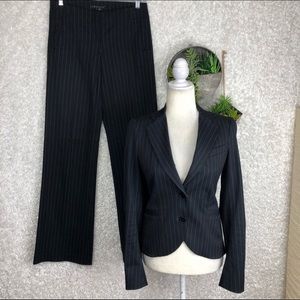 Theory navy pinstriped pantsuit